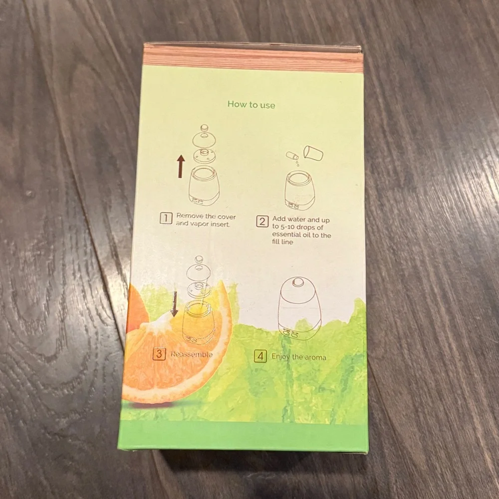 NWT green air Essential Oil Diffuser - Silver 3:3